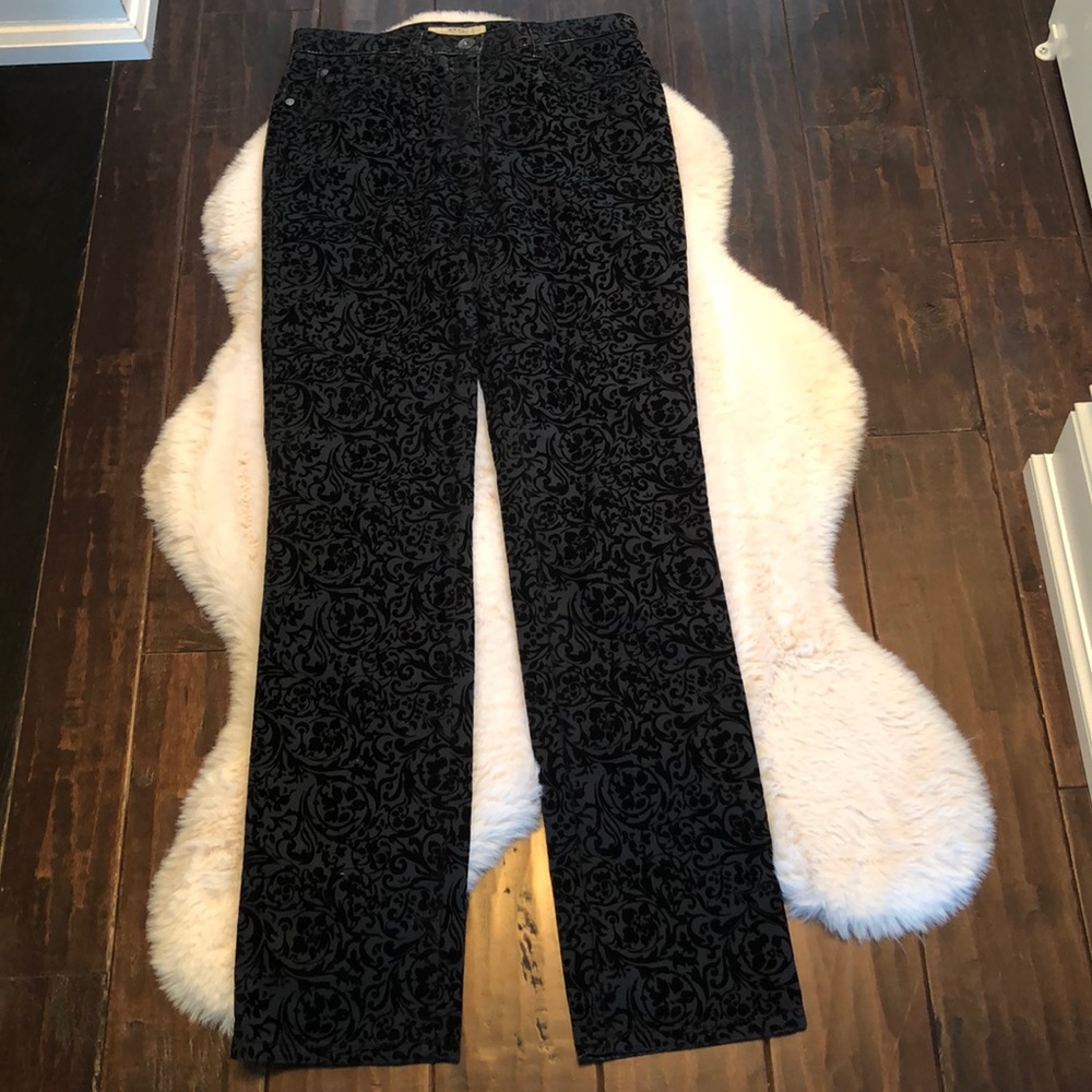 BRAX Black Charcoal Pants with eccentric design